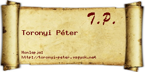 Toronyi Péter névjegykártya